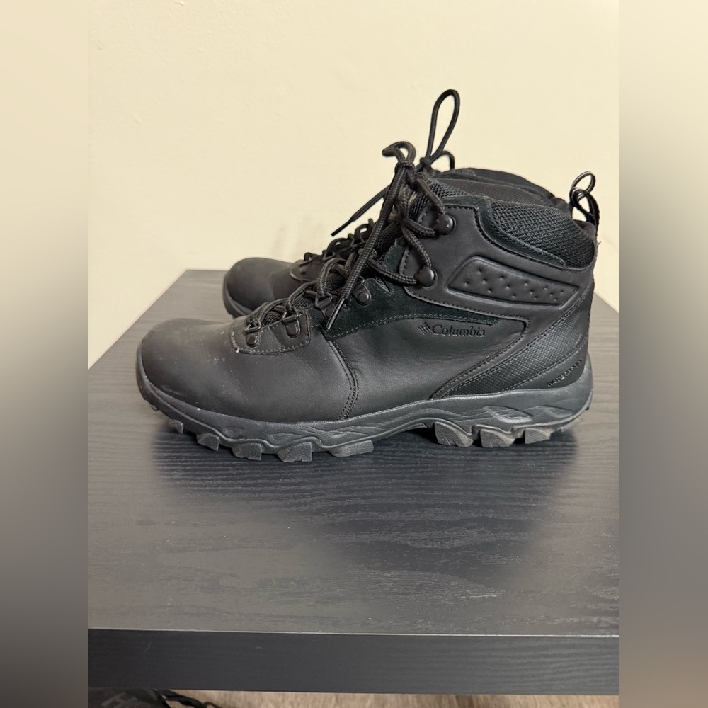 Columbia Newton Ridge Plus II Waterproof Hiking Boots Leather Black 11.5 Wide - Picture 4 of 8